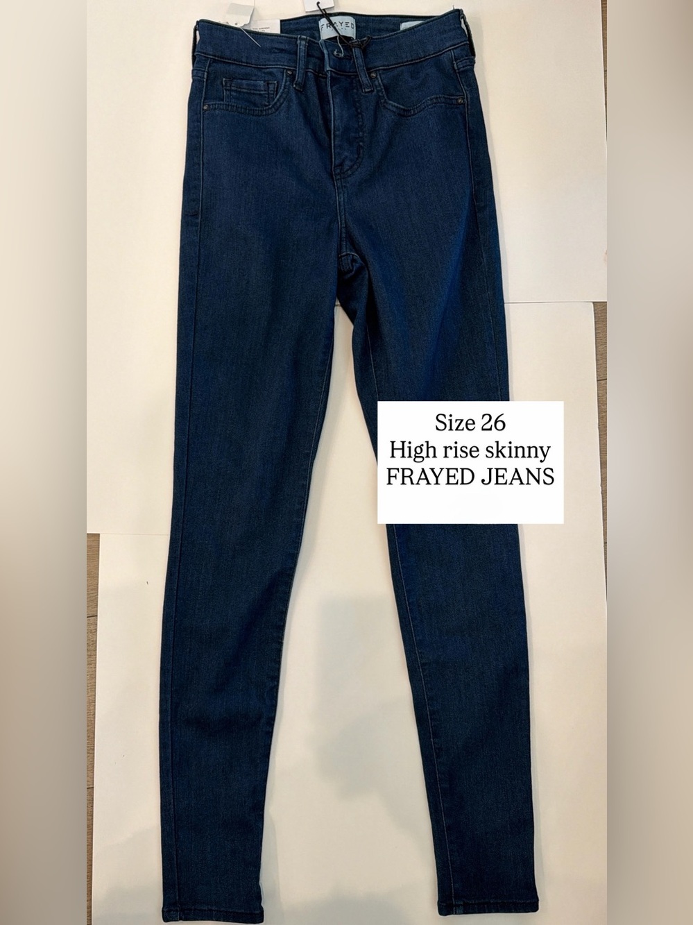 High-Rise Skinny Jeans - Dark Blue